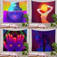 Vintage Psychedelic Cat Hand Figure Painting Tapestry Wholesale Nihaojewelry main image 2
