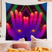 Vintage Psychedelic Cat Hand Figure Painting Tapestry Wholesale Nihaojewelry main image 4