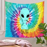 Bohemian Skull Alien Background Cloth Psychedelic Tapestry Wholesale Nihaojewelry main image 1