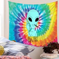Bohemian Skull Alien Background Cloth Psychedelic Tapestry Wholesale Nihaojewelry main image 4