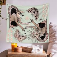 Bohemian Psychedelic Sun Moon Butterfly Printing Hanging Cloth Tapestry Wholesale Nihaojewelry main image 3