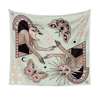 Bohemian Psychedelic Sun Moon Butterfly Printing Hanging Cloth Tapestry Wholesale Nihaojewelry main image 6