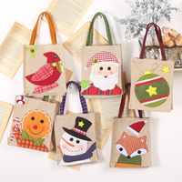 Christmas Linen Patch Embroidered Gift Bag Wholesale Nihaojewelry main image 3