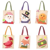 Christmas Linen Patch Embroidered Gift Bag Wholesale Nihaojewelry main image 6