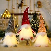 Weihnachts Pailletten Mit Lichtern Rudolph Puppe Ornamente Großhandel Nihao Schmuck main image 1