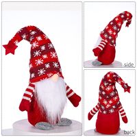 Christmas Five-pointed Star Snowflake Knitted Hat Rudolph Decoration Wholesale Nihaojewelry main image 4