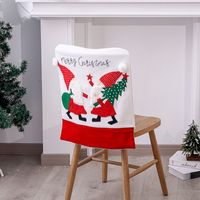 Christmas Embroidered Red And White Flannel Chair Cover Wholesale Nihaojewelry main image 4