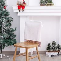 Christmas Embroidered Red And White Flannel Chair Cover Wholesale Nihaojewelry main image 5