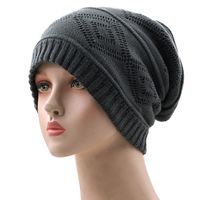 Solid Color Wool Diamond Knitted Hat Wholesale Nihaojewelry main image 5