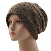 Solid Color Wool Diamond Knitted Hat Wholesale Nihaojewelry main image 6