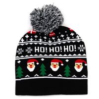 Fashion Contrast Color Jacquard Wool Ball Christmas Knitted Hat Woolen Hat Wholesale Nihaojewelry main image 5