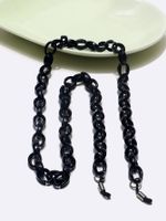 Simple Couleur Unie Épaisse Chaîne Creuse Acrylique Lunettes Noires Corde En Gros Nihaojewelry main image 1