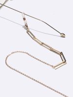 Fashion Simple Metal Rectangular Hollow Glasses Mask Chain Wholesale Nihaojewelry main image 3