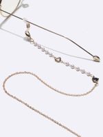 Simple Heart Pearl Metal Mask Glasses Chain Wholesale Nihaojewelry main image 3
