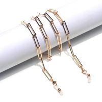 Fashion Simple Hollow Rectangular Metal Glasses Mask Chain Wholesale Nihaojewelry main image 1