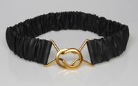 Fashion Simple Horseshoe Buckle Solid Color Pleated Belt Wholesale Nihaojewelry main image 6