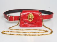 2020 Spring And Summer New Women's Cross-body Bag Multi-usage Personality Chain Small Bag Crocodile Vintage Chain Belt Waist Bag main image 4
