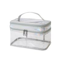 Large Capacity Pvc Double Layer Visual Cosmetic Bag Wholesale Nihaojewelry sku image 2