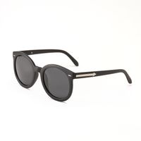 Polarized Round Rivet Blue Frame Sunglasses Wholesale Nihaojewelry sku image 1
