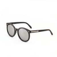 Polarized Round Rivet Blue Frame Sunglasses Wholesale Nihaojewelry sku image 2