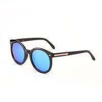 Polarized Round Rivet Blue Frame Sunglasses Wholesale Nihaojewelry sku image 3