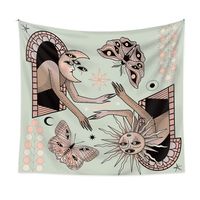 Bohemian Psychedelic Sun Moon Butterfly Printing Hanging Cloth Tapestry Wholesale Nihaojewelry sku image 4