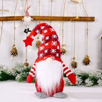 Christmas Five-pointed Star Snowflake Knitted Hat Rudolph Decoration Wholesale Nihaojewelry sku image 1