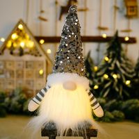 Weihnachts Pailletten Mit Lichtern Rudolph Puppe Ornamente Großhandel Nihao Schmuck sku image 3