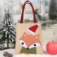 Christmas Linen Patch Embroidered Gift Bag Wholesale Nihaojewelry sku image 1