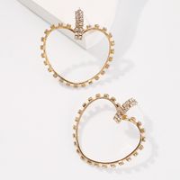 Fashion Full Diamond Love Personality Geometric Earrings main image 1
