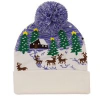Fashion Contrast Color Jacquard Wool Ball Christmas Knitted Hat Woolen Hat Wholesale Nihaojewelry sku image 9