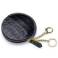 Multifunctional Leather Round Earphone Bag Coin Purse Wholesale Nihaojewelry sku image 1