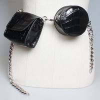 New Trendy Thin Chain Belt Twin Chest Bag Wholesale Nihaojewelry sku image 1