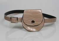 Green Semicircle Women's Belt Waist Bag Thin Belt Popular Small Waist Bag Belt Stone Pattern Japanese And Korean Style Coin Purse sku image 3