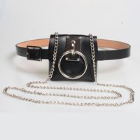 Simple Ring Decorative Long Chain Mobile Phone Waist Bag Wholesale Nihaojewelry sku image 1