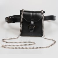 Simple Thin Belt Chain Carved Buckle Waist Bag Wholesale Nihaojewelry sku image 1