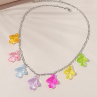 Korean Version Of All-match Small Fresh And Sweet Creative Resin Color Mushroom Necklace main image 1