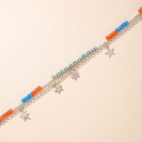 Bohemian Style Multi-color Mixed Wear Rice Bead Multi-layer Anklet Star Double-layer Anklet main image 7