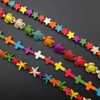 Colorful Popcorn Turquoise Cross Star Starfish Tortoise Diy Beads Material Wholesale Nihaojewelry main image 1