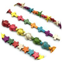 Colorful Popcorn Turquoise Cross Star Starfish Tortoise Diy Beads Material Wholesale Nihaojewelry main image 3