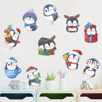 New Cartoon Little Penguin Glass Window Door Wall Sticker Wholesale Nihaojewelry main image 1