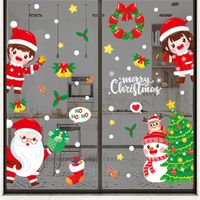 Cartoon Santa Claus Snowman Bedroom Living Room Wall Stickers Wholesale Nihaojewelry main image 3