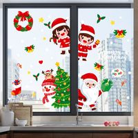 Dibujos Animados Santa Claus Muñeco De Nieve Dormitorio Sala De Estar Pegatinas De Pared Al Por Mayor Nihaojewelry main image 6