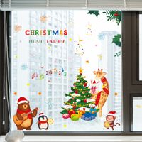 Cartoon Santa Claus Snowman Fawn Glass Window Wall Stickers Wholesale Nihaojewelry main image 6