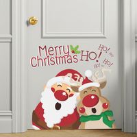 Merry Christmas Santa Claus Fawn Window Glass Decoration Wall Sticker Wholesale Nihaojewelry main image 1