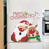 Merry Christmas Santa Claus Fawn Window Glass Decoration Wall Sticker Wholesale Nihaojewelry main image 5