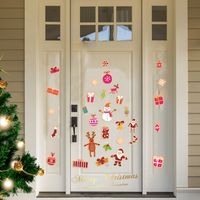 New Xmas005 Christmas Children's Room Cartoon Candy Wall Glazing Plate Glass Decorative Wall Sticker main image 4