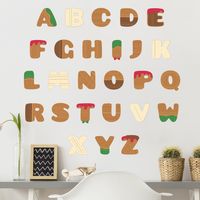 Christmas Cookies 26 English Letters Children's Bedroom Decoration Wall Sticker Wholesale Nihaojewelry main image 4