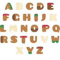 Christmas Cookies 26 English Letters Children's Bedroom Decoration Wall Sticker Wholesale Nihaojewelry main image 6