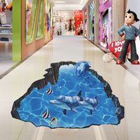 New Underwater World Whale Children's Bedroom Floor Sticker Wholesale Nihaojewelry main image 2